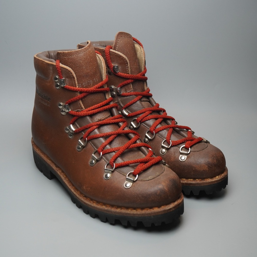 Raichle Mens Brown Leather Hiking Mountaineering Boots Vibram Sole Size 8.5M‎
